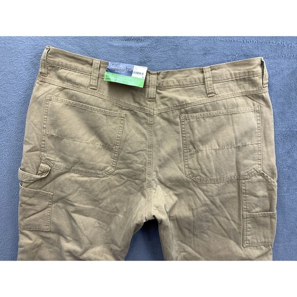 Faded Glory Carpenter Pants Mens 40x32 Brown Fleece Lined Workwear Dead Stock - Picture 8 of 16